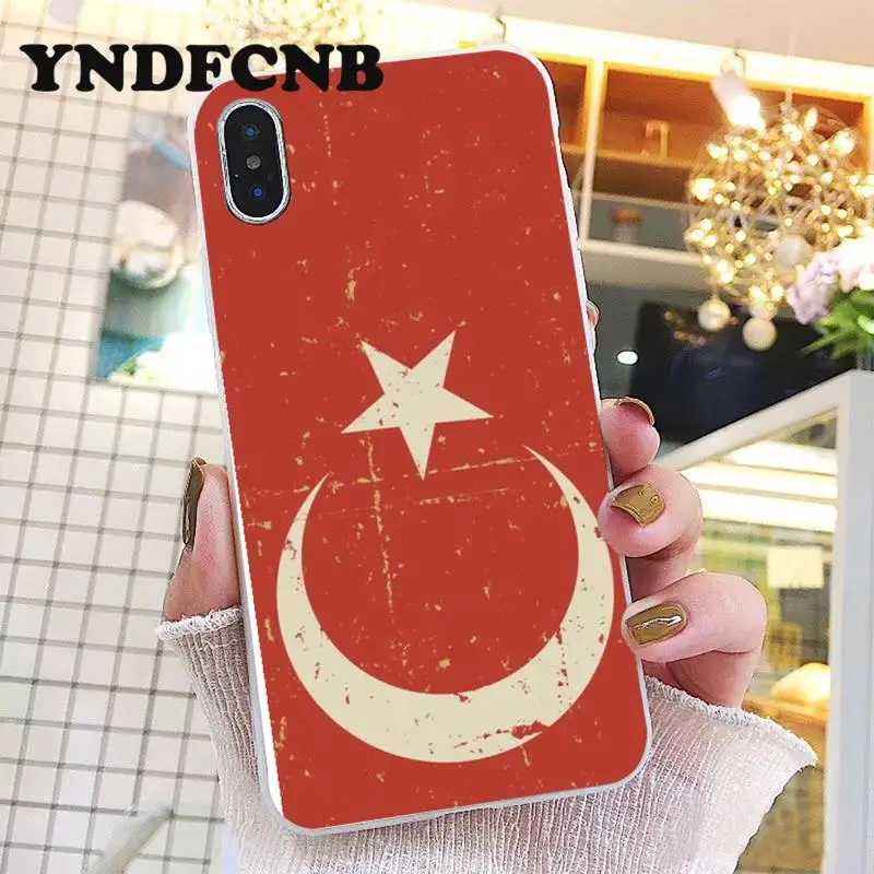 YNDFCNB мягкий резиновый чехол с турецким флагом для телефона iPhone 8 7 6 6S Plus X XS MAX 5 5S SE XR