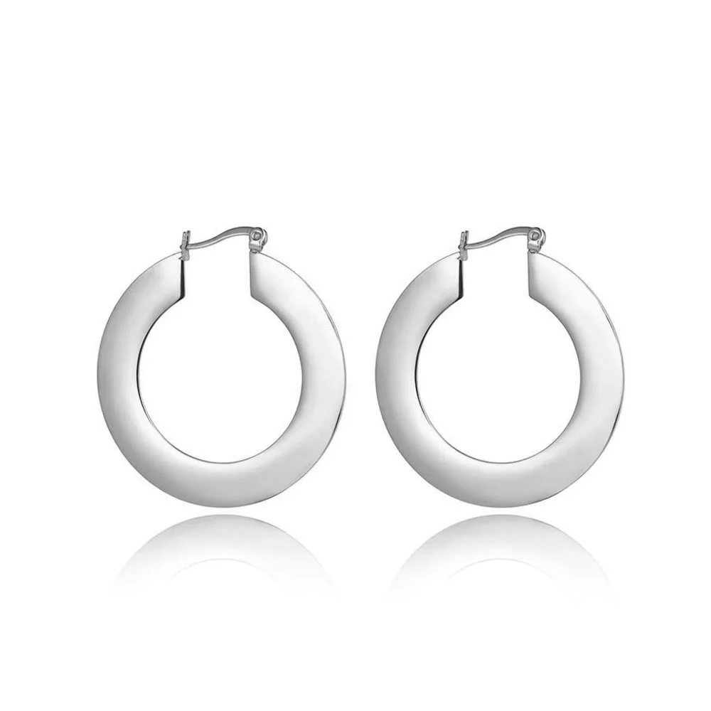 Новое поступление женские серьги JeeMango из плоской титановой стали цвета розового