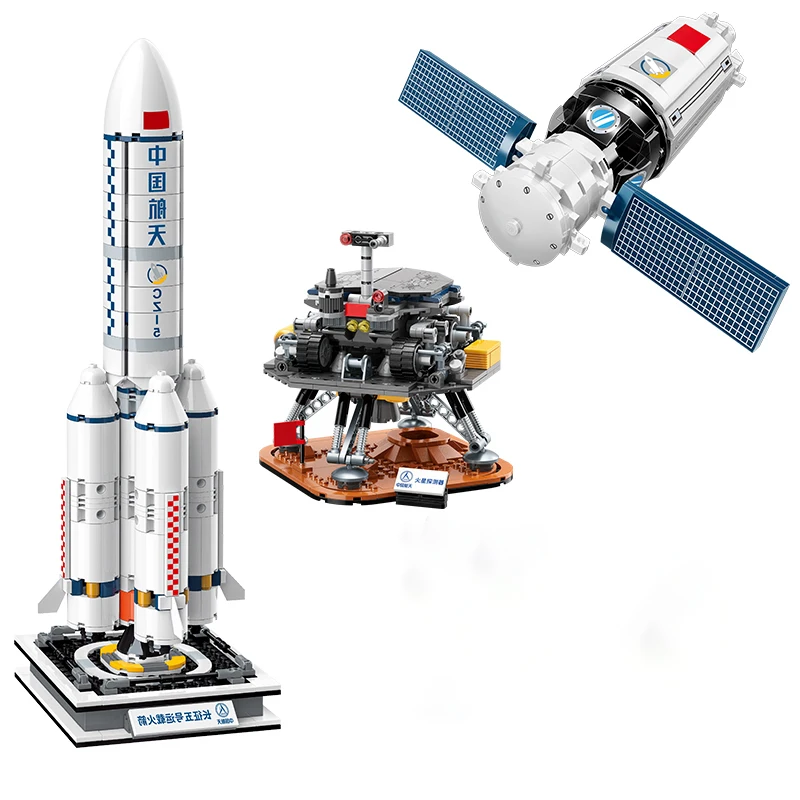

Qman космическая станция, Сатурн в, ракета, строительные блоки, городской корабль, спутник, астронавт, фигурка, человек, набор кирпичей, детски...