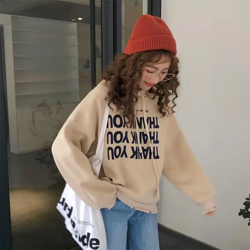 

Свитшот женский свободный с надписью в японском стиле Harajuku Ulzzang