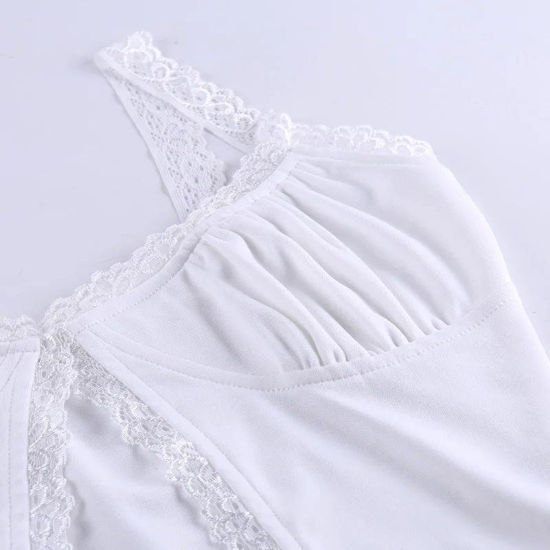 

crop top Sexy lace tops women Lace exposed crop tops Camisole white black tops women 2020 top femme camis
