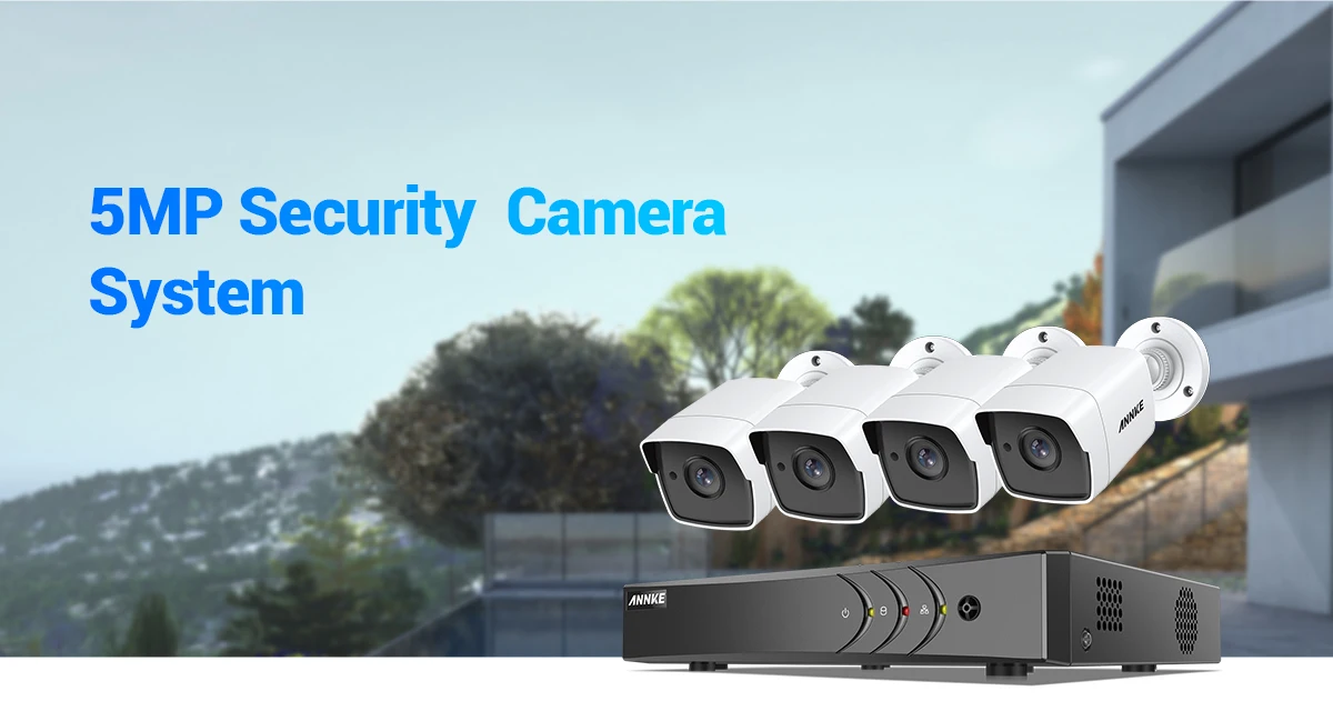 ANNKE 8CH 5MP Ultra HD система видеонаблюдения 5в1 H.265+ 4K DVR с 4 шт 5MP TVI Всепогодная белая система видеонаблюдения
