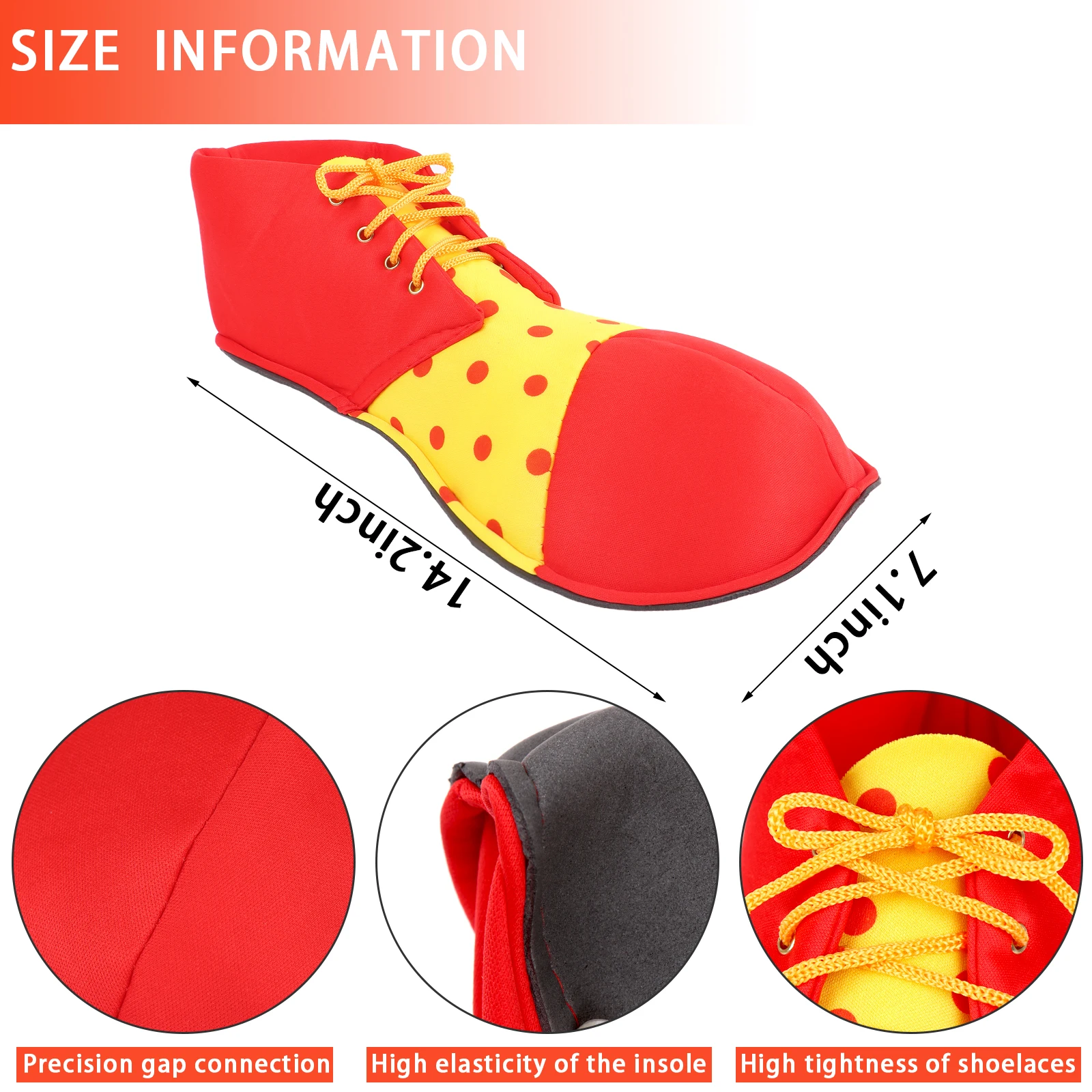 6 шт./компл. клоунские костюмы поставки-клоуна Жилет с красным носом Радужный