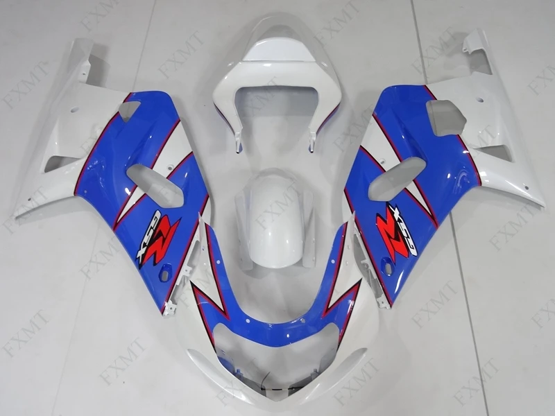 GSX R600 R750 R1000 2003 обтекатель Наборы 2002 2000 K1 2 Пластик Обтекатели белого и синего