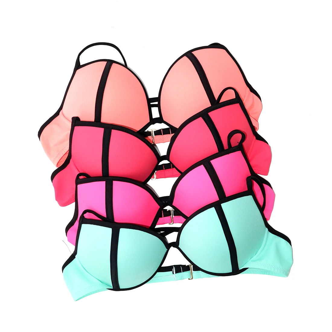 Женские сексуальные Бюстгальтеры на косточках топ пуш ап розового цвета с