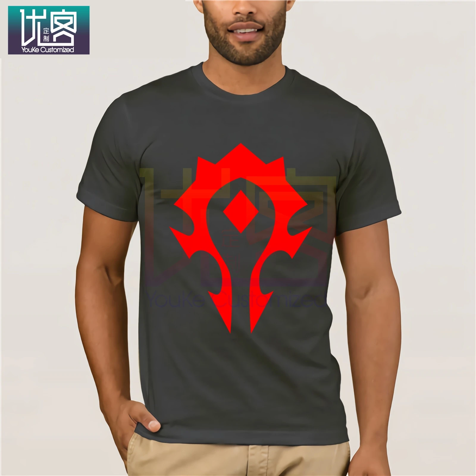 World Of Warcraft T-shirt Orda Logo Symbool Amazing Short Sleeve Unique Clothes Popular T-Shirt Crewneck 100% Cotton Tees | Мужская