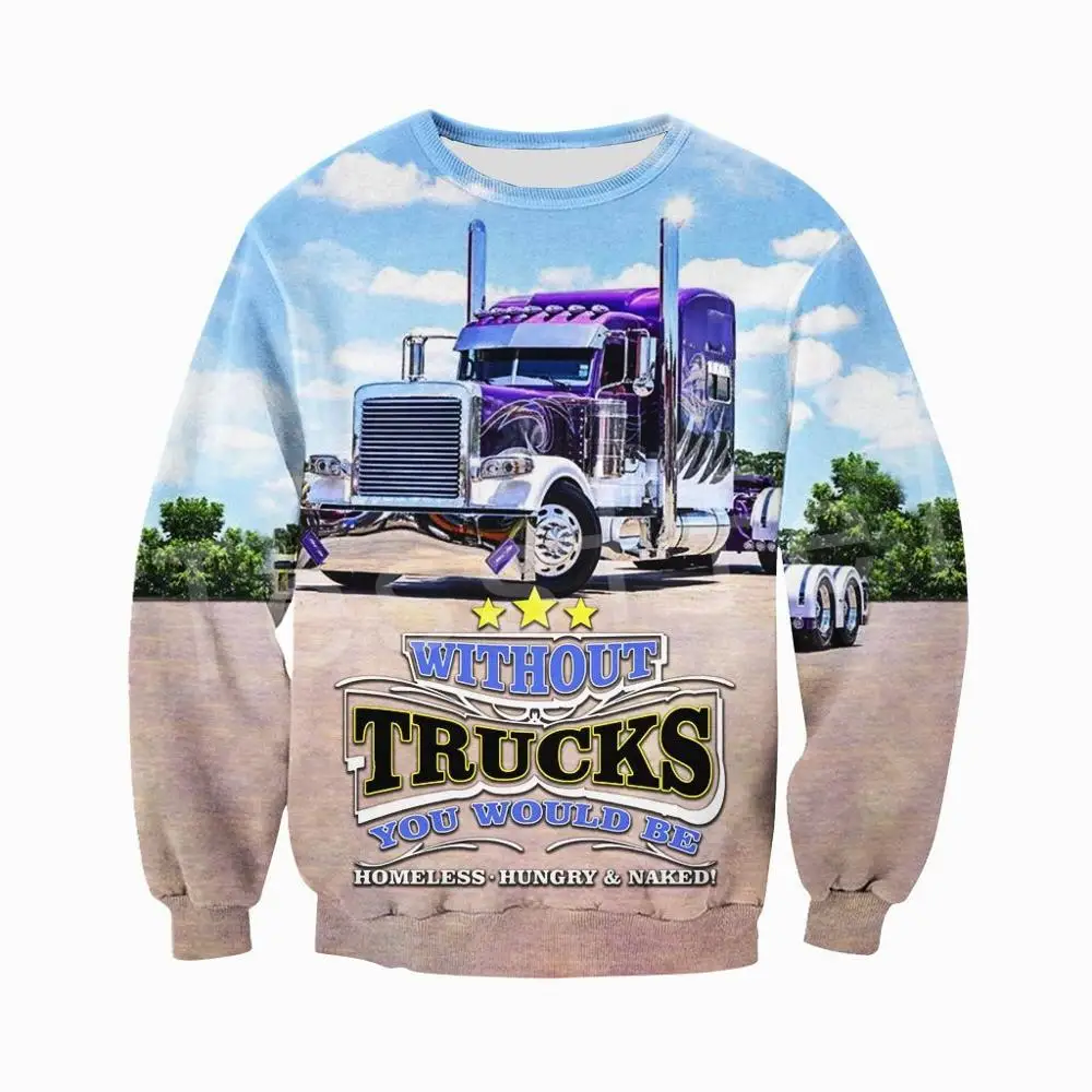 

Tessffel I AM Trucker Driver Truck Worker Tracksuit Pullover NewFashion Sweatshirt Crewneck 3DPrint Casual Hoodies Men/Women A25