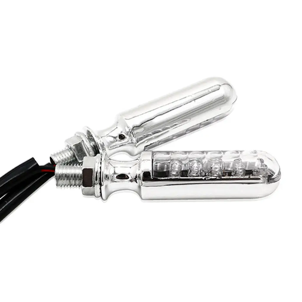 

1 Pair LED Motorcycle Turn Signal Lights Flowing Flashing Motorbike Indicator Blinker Universal Fits For Honda Yamaha Harley