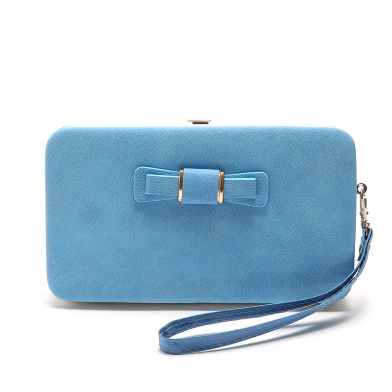 Женский кошелек женские короткие кошельки модные с бантом маленький складной из