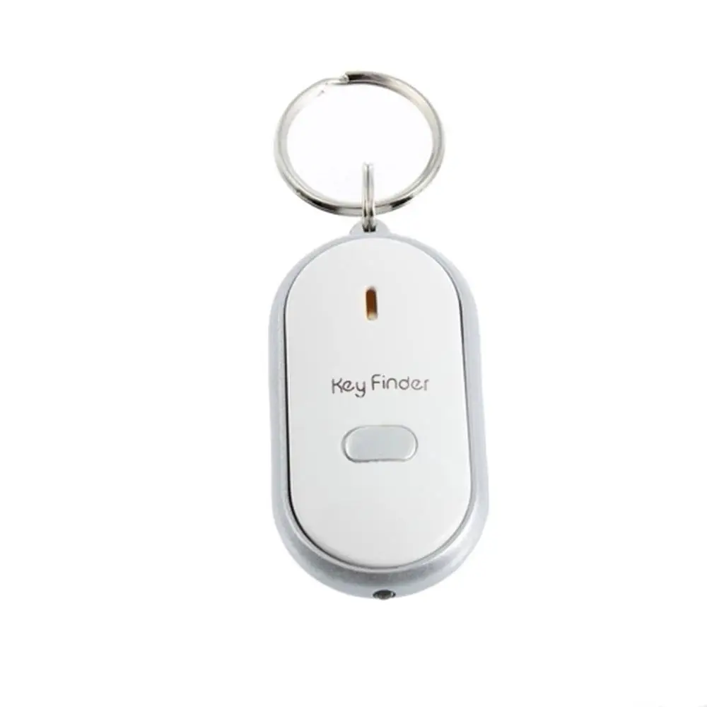 Свисток светодиодный светильник фонарь пульт ДУ со звуковым управлением Lost Key Finder Locator дистанционный брелок со свистком - Цвет: Белый