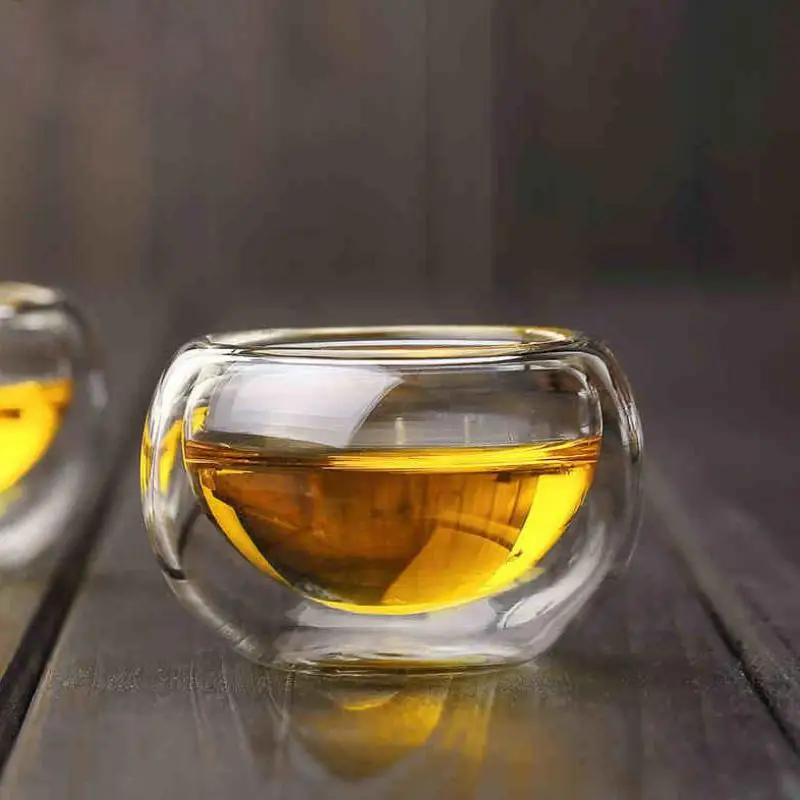 Креативная термостойкая стеклянная чашка с двойными стенками модные кружки для