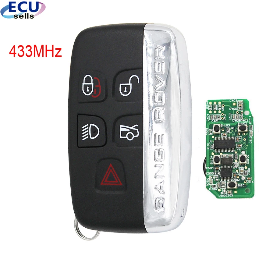 4+ 1 кнопка для Land Rover Range Rover Sport Evoque LR2 дистанционный Умный брелок 433 МГц