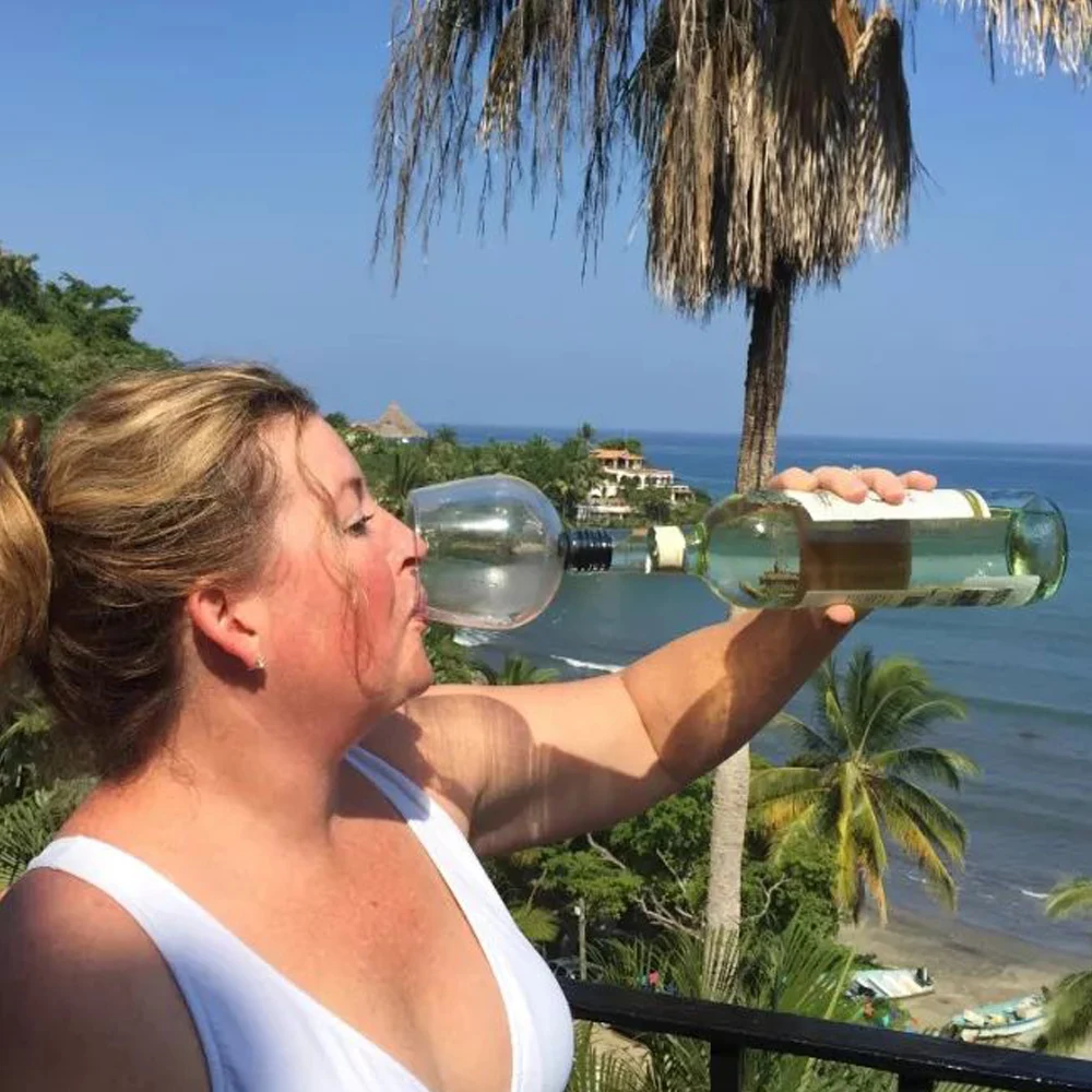 Креативный хрустальный бокал для красного вина с прямым питьевым