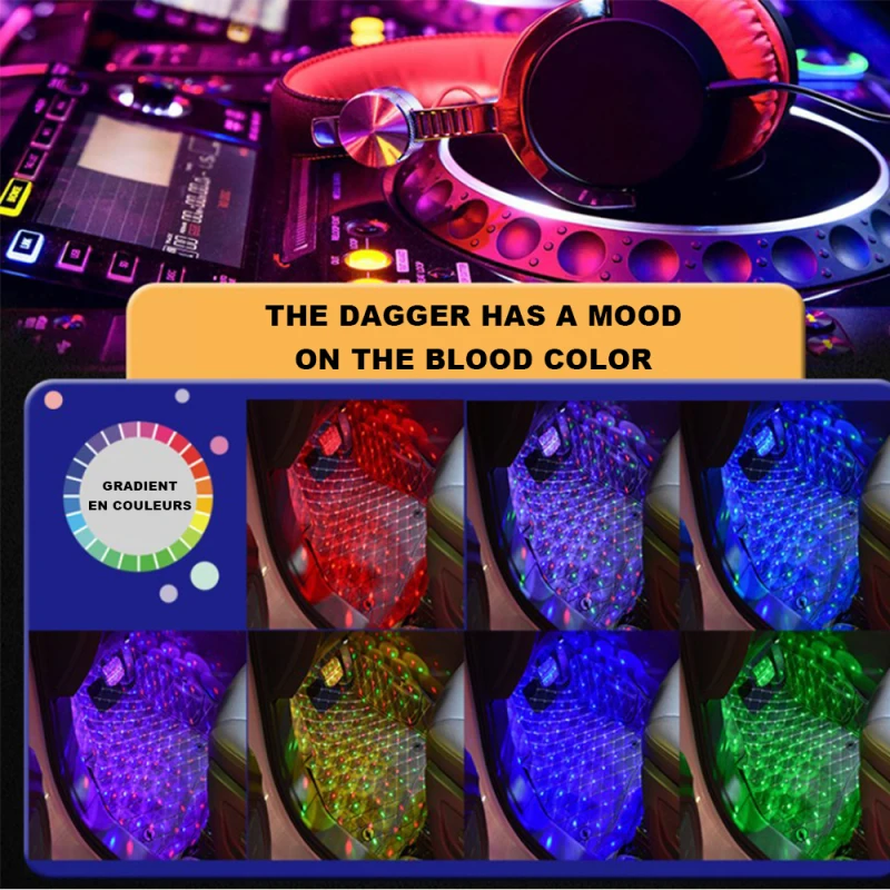 Автомобильная декоративная лампа USB светодиодный светильник музыкальная