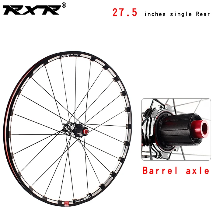 27.5black Rear TA RXR 27," RX233 колесная карбоновая ступица MTB дисковый тормоз 5 подшипников комплекты велосипедных колес горный велосипед 7-11Speed через ось/QR MTB колеса - Цвет: 27.5black Rear TA