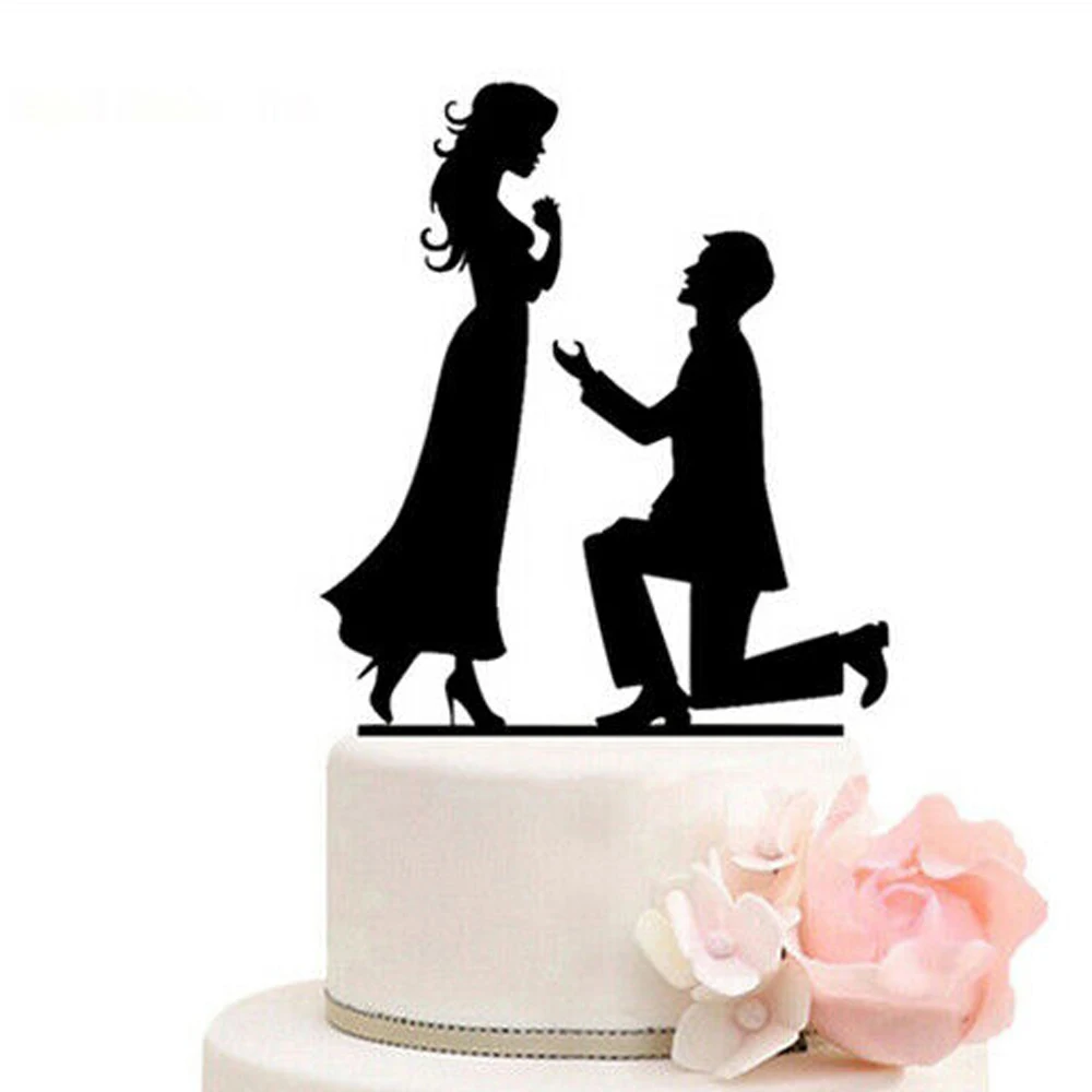 

Wedding Cake Topper Black Red Heart Cake Flags Bride Groom Mr Mrs Cupcake Toppers Mariage Party Supplies