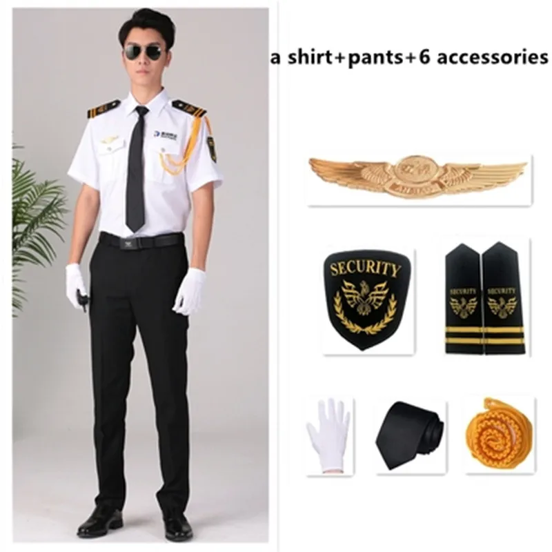 Армейская Военная белая рубашка + штаны Мужская одежда для безопасности униформа