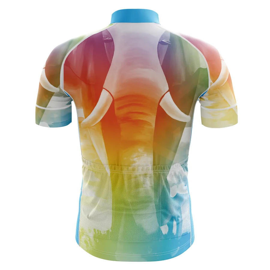 HIRBGOD 2020 New Summer Cycling Jersey Elephant Print Short Sleeve Bike Shirt Lightweight Outdoor Sport Bicycle Top TYZ221-01 | Спорт и