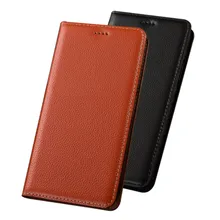 Litchi grain genuine Leather cards pocket phone case for Umidigi S5 Pro/Umidigi S2 Pro phone bag magnetic holster stand cover