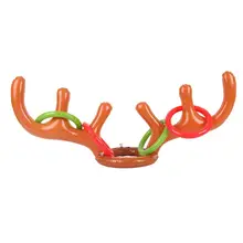 Christmas Inflatable Reindeer Antler Ring Toss Game Xmas Family Party Toys Reindeer Game Xmas Antler Christmas Antler