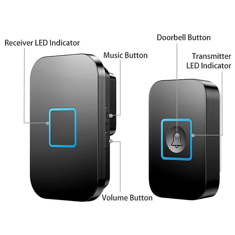 Водонепроницаемый беспроводной дверной звонок открытый безопасности умный дом