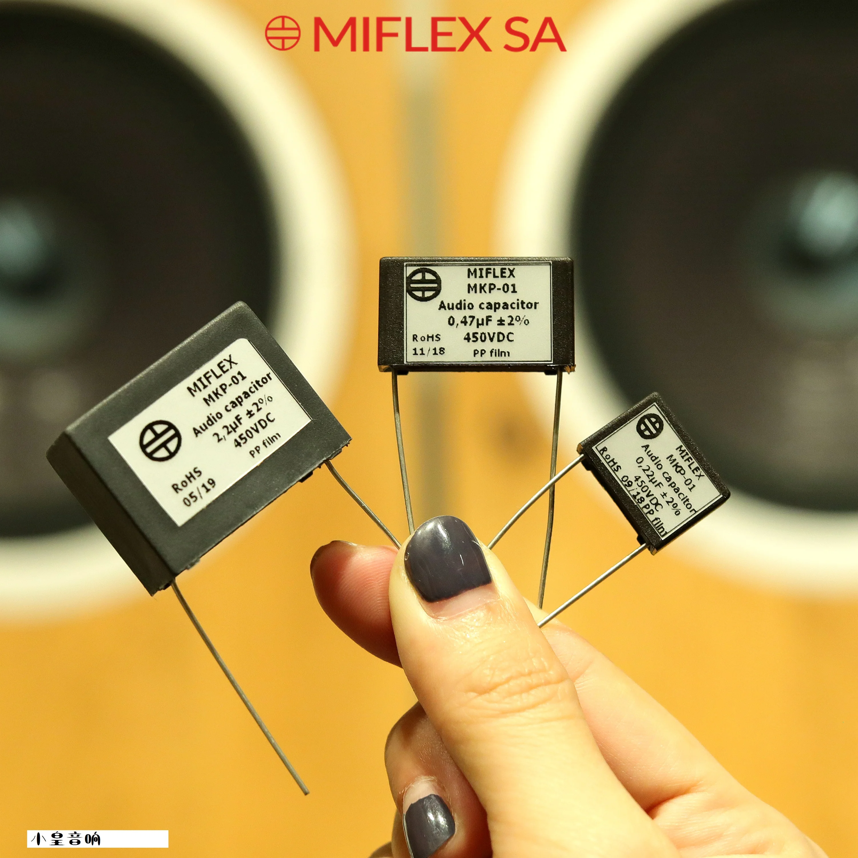2pcs/lot original MIFLEX MKP-01 Series 450V Metal Foil Polypropylene Film Special Oil-immersed Capacitor for Audio free shipping
