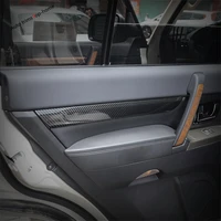 yimaautotrims inner door armrest handle panel cover kit trim fit for mitsubishi pajero v97 v93 v80 montero limited 2009 2021