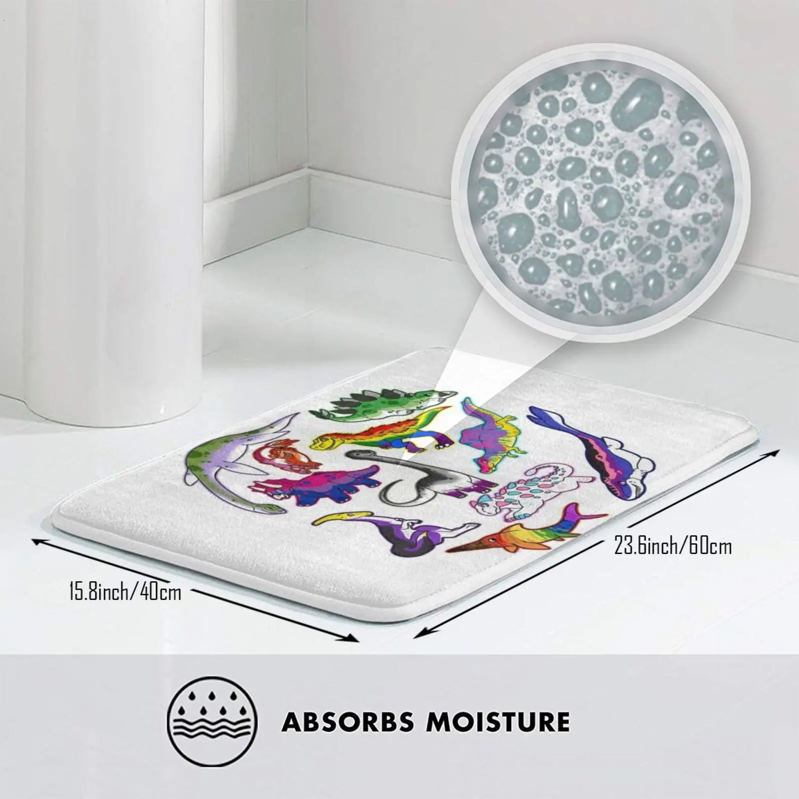 Коврик с динозаврами Pride Противоскользящий коврик для входной двери в спальню