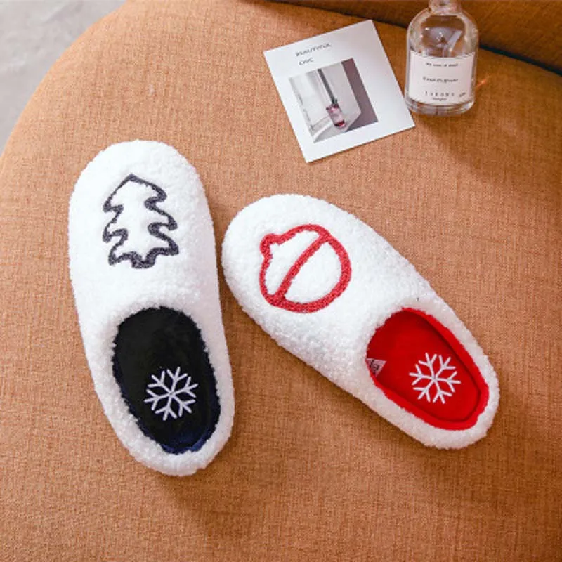 Cute funny eyes slippers household fall/winter indoor plush couples plush cotton slippers female home