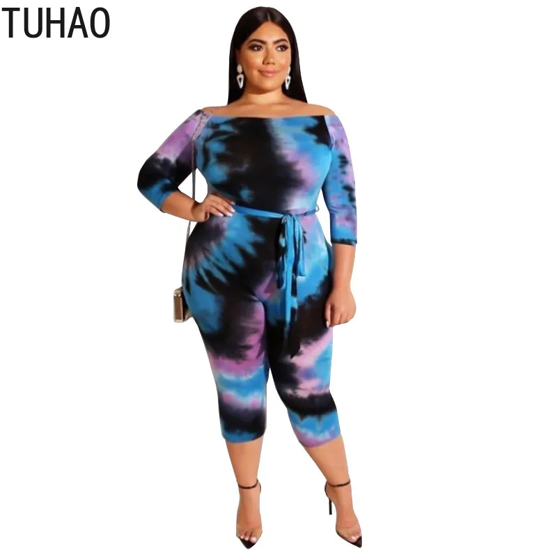 

TUHAO 2020 Spring Elegant Long Womens Overalls Casual Plus Size 5XL 4XL 3XL Jumpsuit Rompers JUMPSUIT Trousers Streetwear WM86
