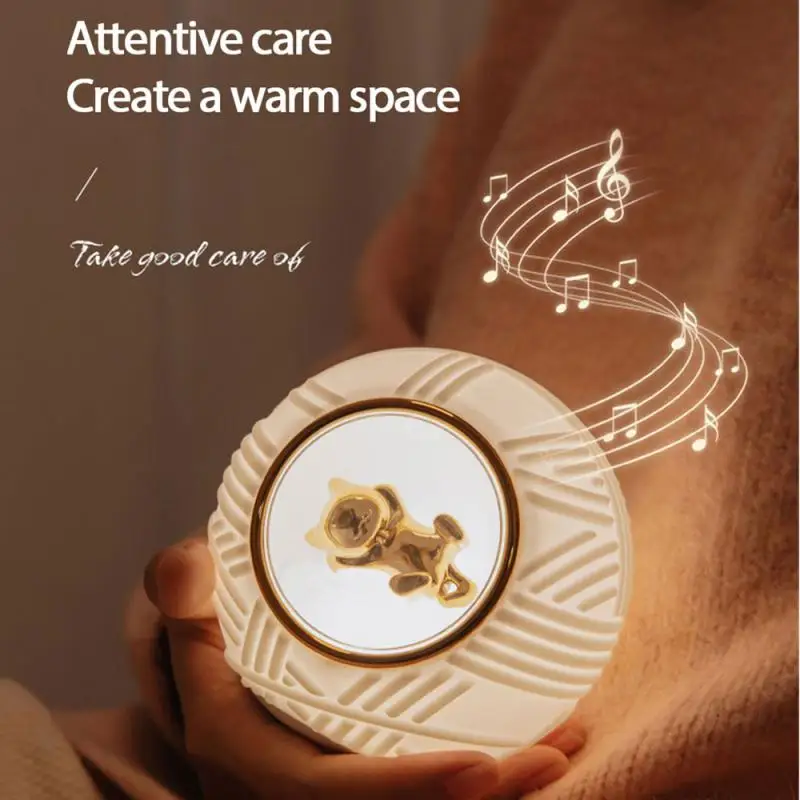 

Night Light Creative USB Charging Cat Line Ball Music Silicone Night Light Bedroom Bedside Sleeping Eye Care Nursing Night Light