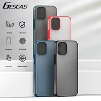 gescas frosted tpu phone cases for ios phone 12 mini pro max shockproof anti fingerprints translucent back cover