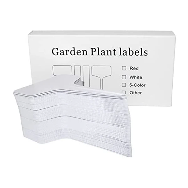 

100Pcs Plant Labels Multicolor Waterproof Plastic Plant Tags T-Type Nursery Garden Labels 6 X10cm 5 Colors