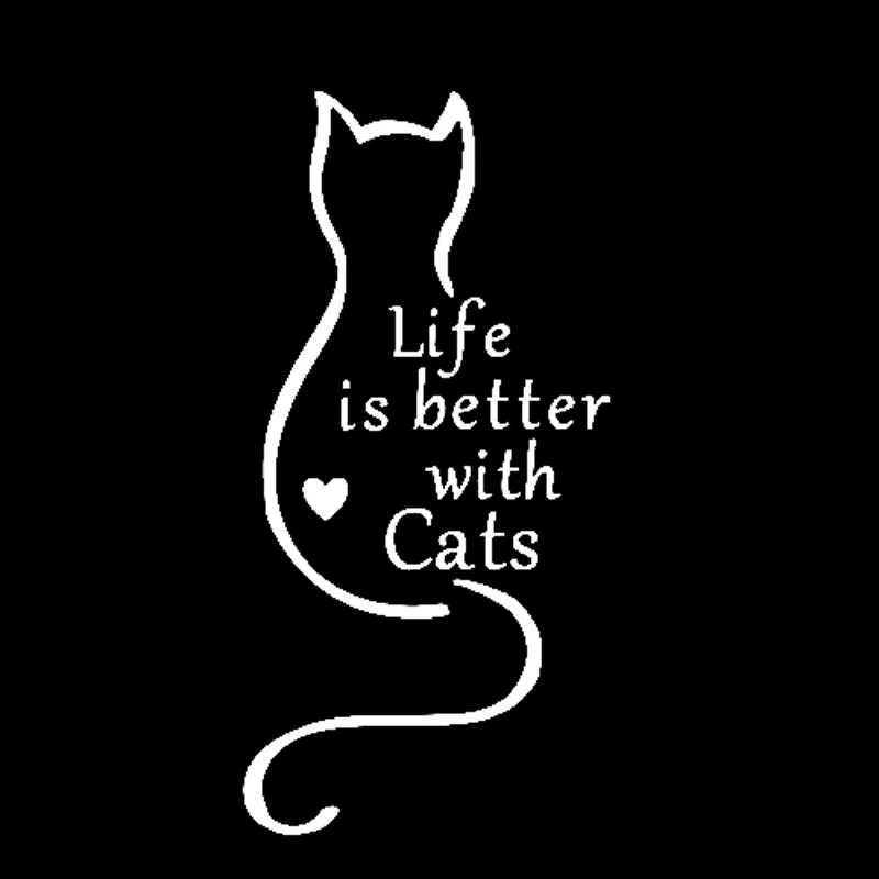 

Better Life with Cat Fun Car Sticker Waterproof Decal Notebook Suitcase Motorcycle Car Accessories PVC,14cm*7cm