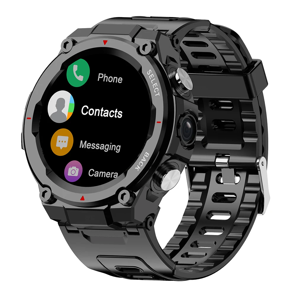 2021 smart sports watch 1 28 inch screen 4g phone call camera ip68 swimming pedometer outdoor running emergency sos smart watch free global shipping
