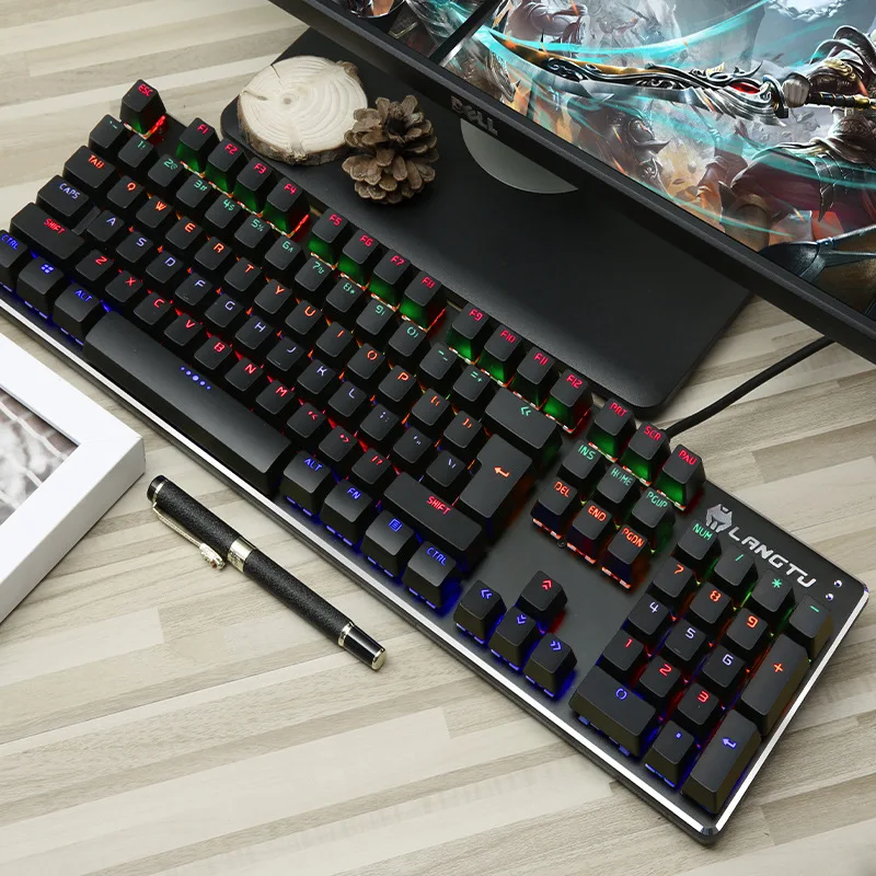 Проводная настоящая механическая клавиатура для Langtu E sports Офисная с