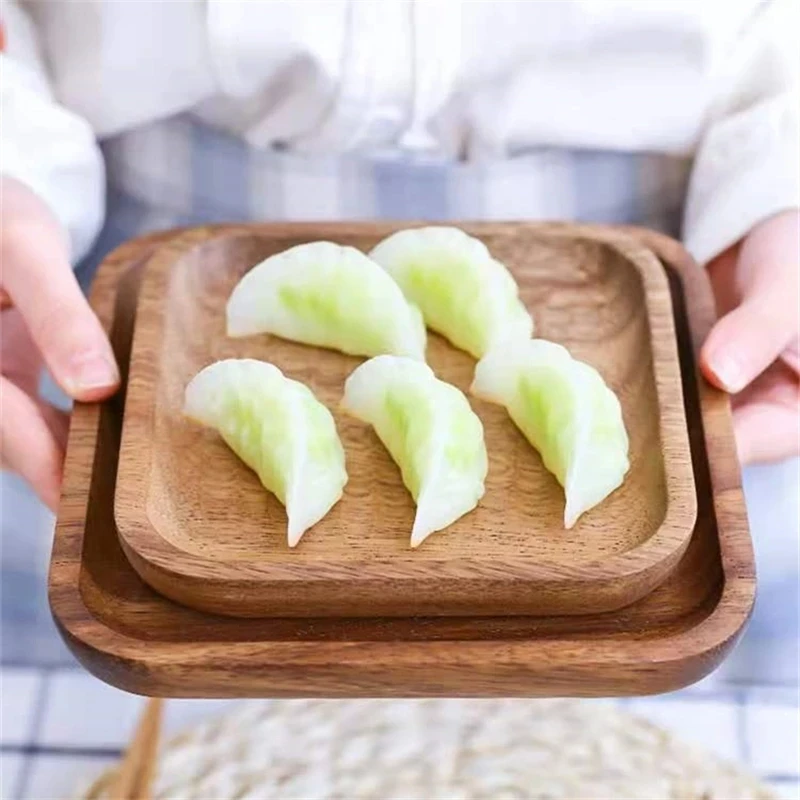 Квадратная деревянная тарелка для кастрюль поднос чая | Дом и сад