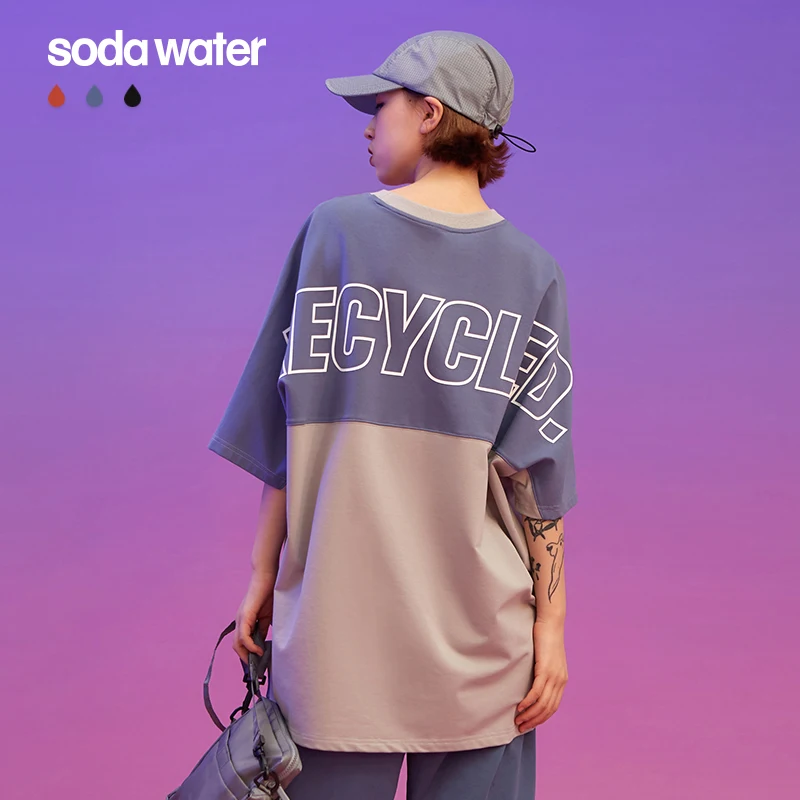 SODAWATER/женская летняя модная футболка с коротким рукавом для девочек женская