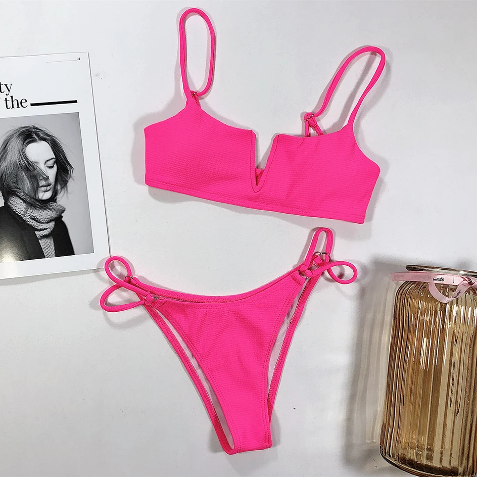 

Sexy Bikini Push up 2020 Swimwear Women Swimsuit Thong Bikinis Set Brazilian Beachwear Swimming for Bathing Suit Woman Swimsuits