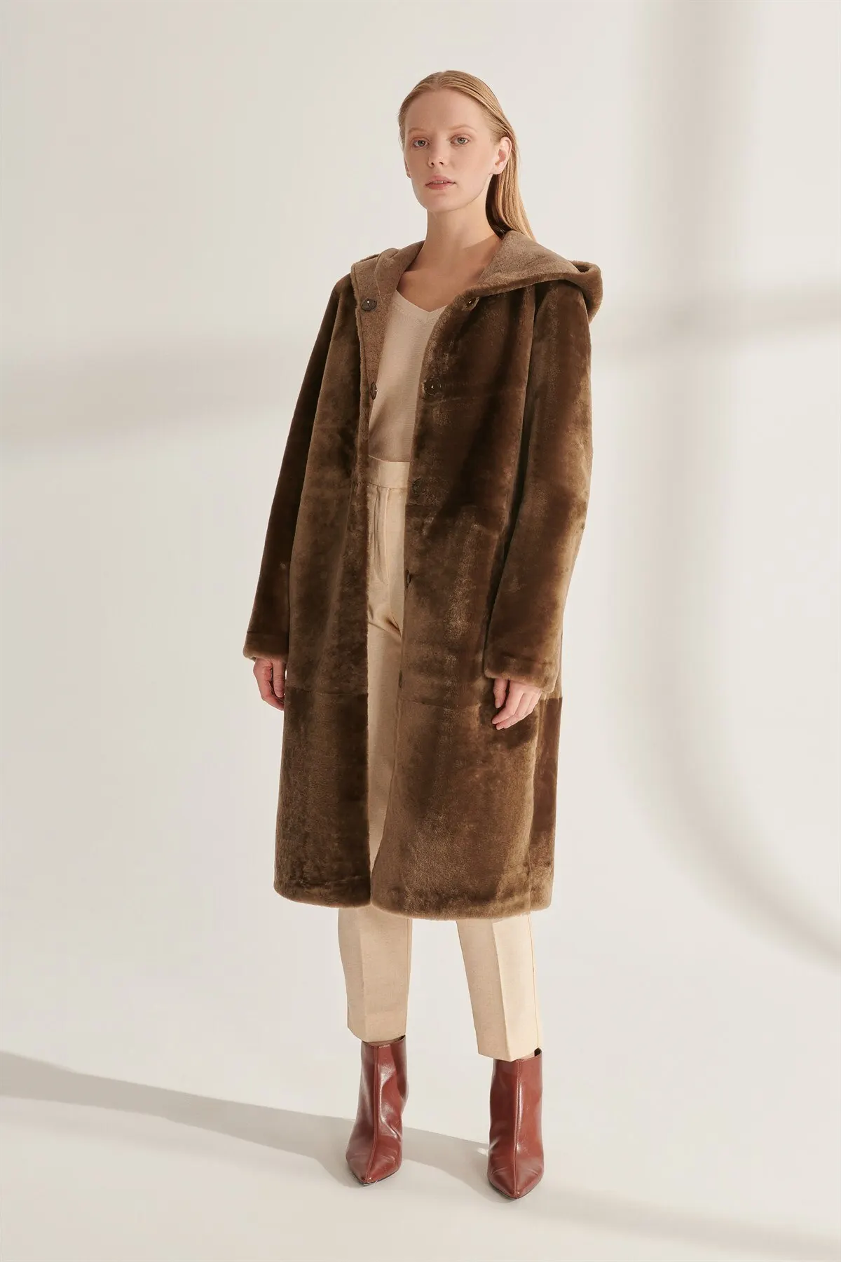 Women's Plush Parka Real Fur Coats Sheepskin Overcoat Winter Clothes Warm Outerwear Long Plush Outfits New Street Fashion