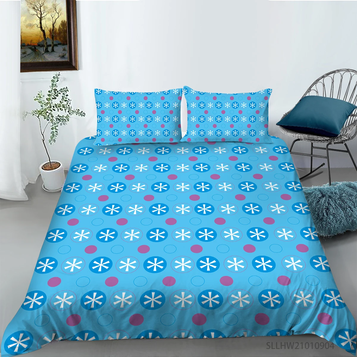 

Queen Bedding Set King Size Duvet Cover Set Creative Pattern Design 2/3 Pcs Highend Bedclothes