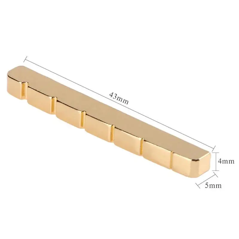 

43mm Slotted Brass String Nut for 6-String TL ST Electric Bass Guitar Part