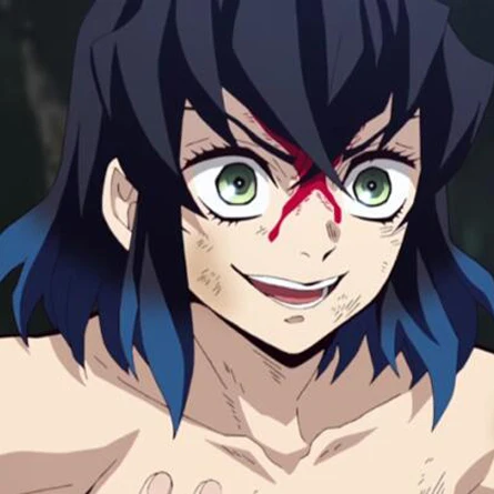 Hashibira Inosuke короткий парик Голубой с эффектом омбре демон убийца Kimetsu без Yaiba