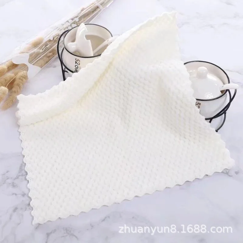 

Coral Velvet Rag Household Double-Sided Kitchen Supplies Online Celebrity Cloth Cleaning Dishcloth Oil-free Kerchief Table Cloth