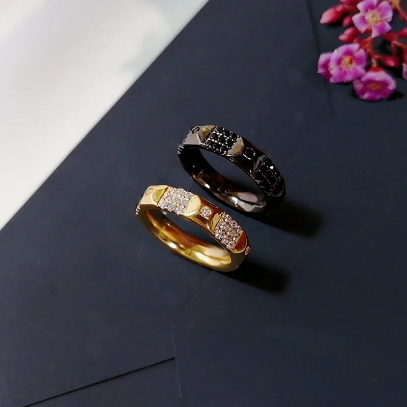 SLJELY модное Настоящее серебро 925 пробы унисекс черное геометрическое кольцо на