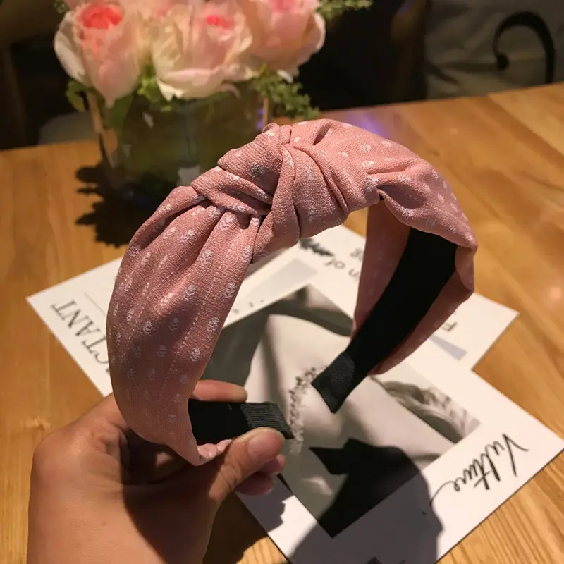 

Simple Plaid Hairband Women Elegant Wide Headband Personality Trend Headdress Wash Head Band Fashion Hair Accessories for Girls