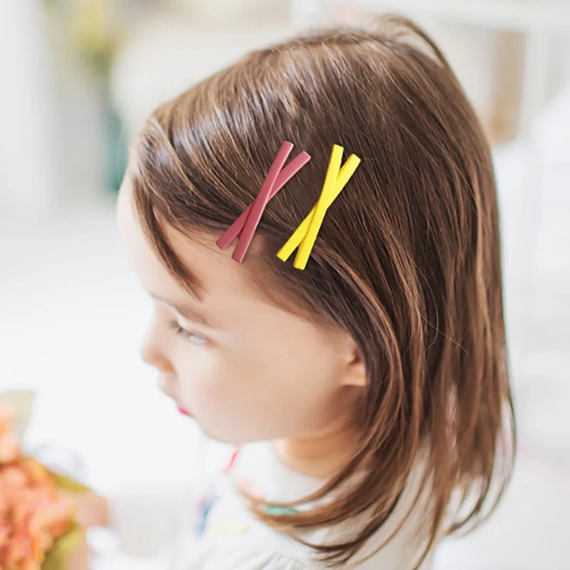 Корейский стиль женские матовые заколки для волос карамельного цвета модные