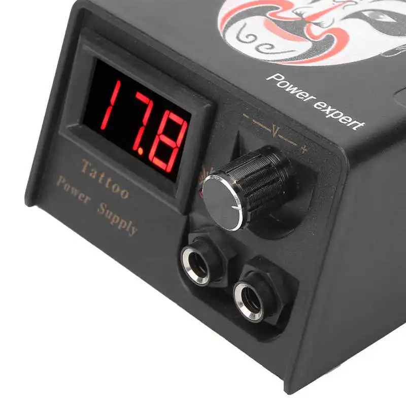 

Professional Tattoo Power Supply Tattoo Machine Pen Kits LCD Display Double Output Digital Tattoo Power 90-250V US/EU Plug