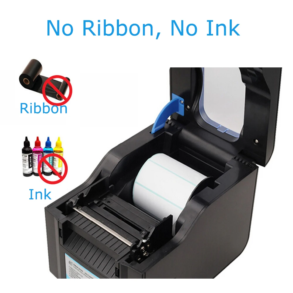 Принтер штрих кода для этикеток термопринтер чеков Bluetooth или USB порт с автоматическим отслаиванием клейкий