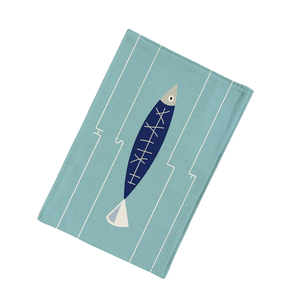 1 шт. хлопковое белье средиземноморский рисунок рыбы Настольный коврик